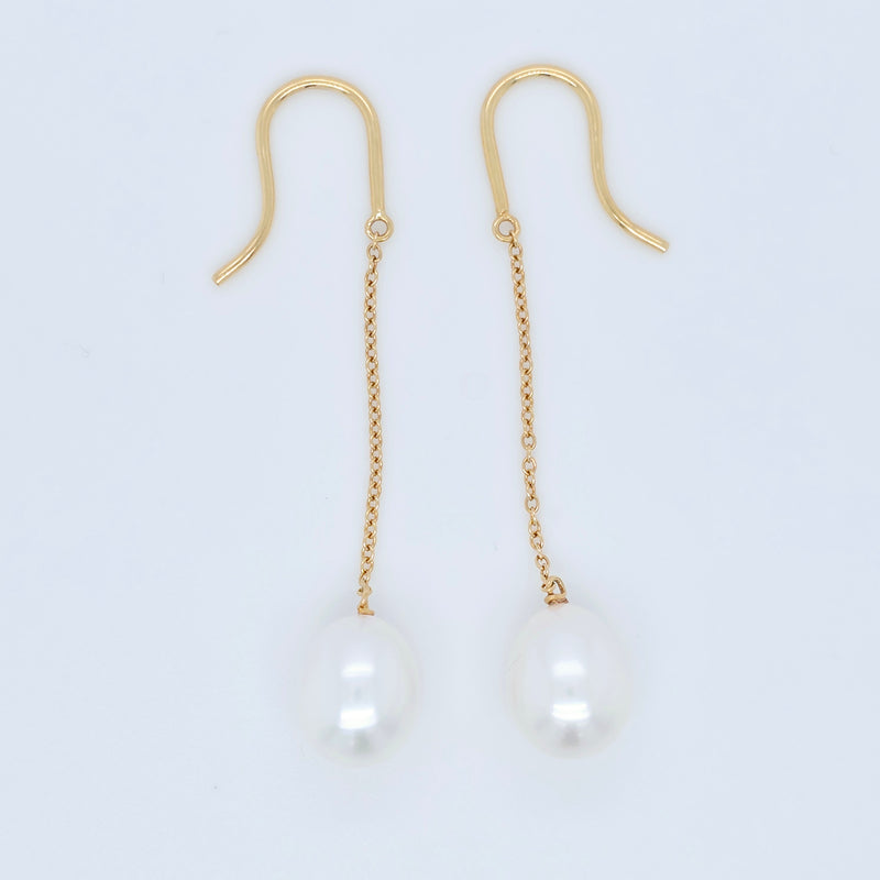 Tiffany & Co Tiffany Elsa Peretti Pearls By The Yard Chain Earrings, 18ct Yellow