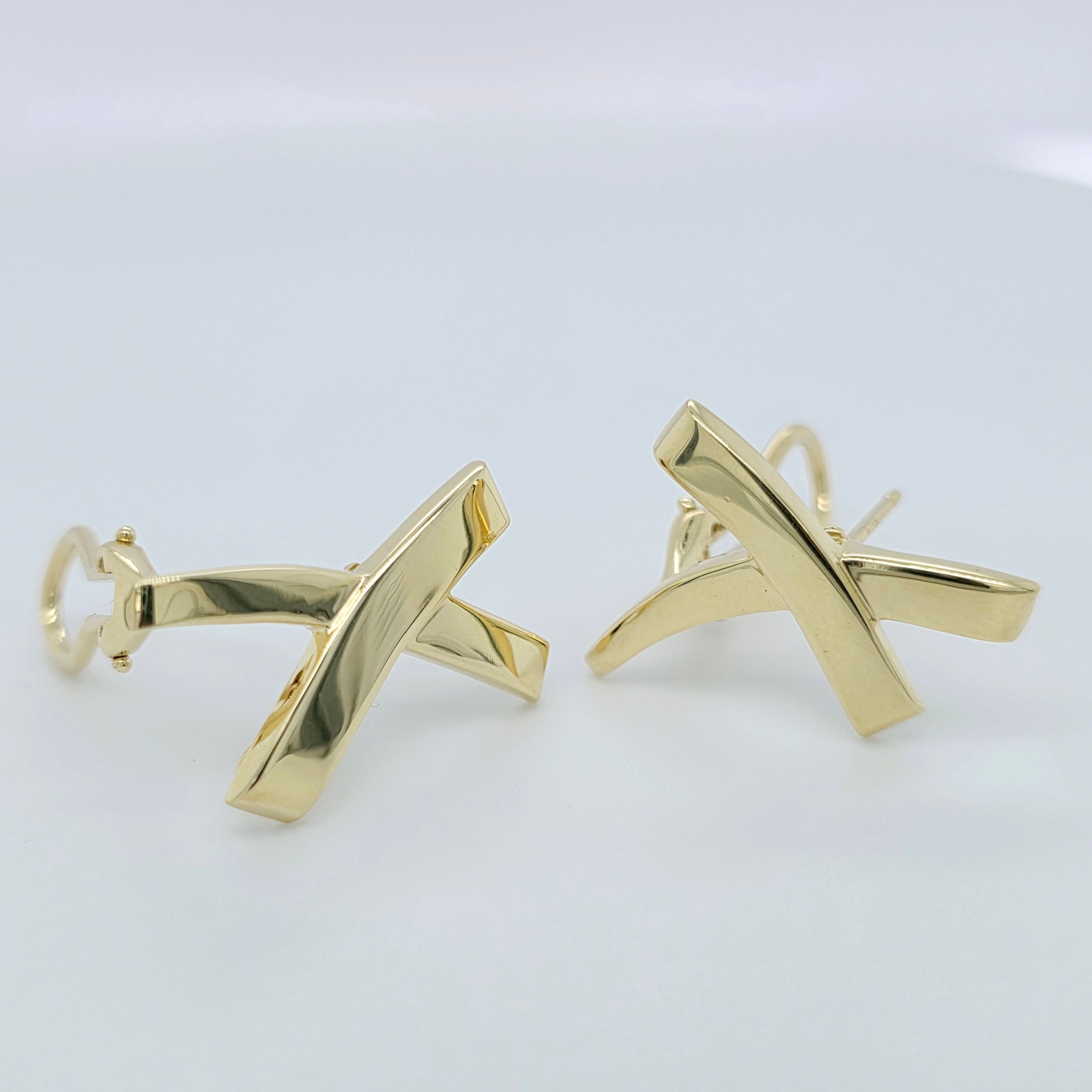 Tiffany & Co. Paloma Picasso Vintage Graffiti Earrings, Large, 18ct Yellow Gold