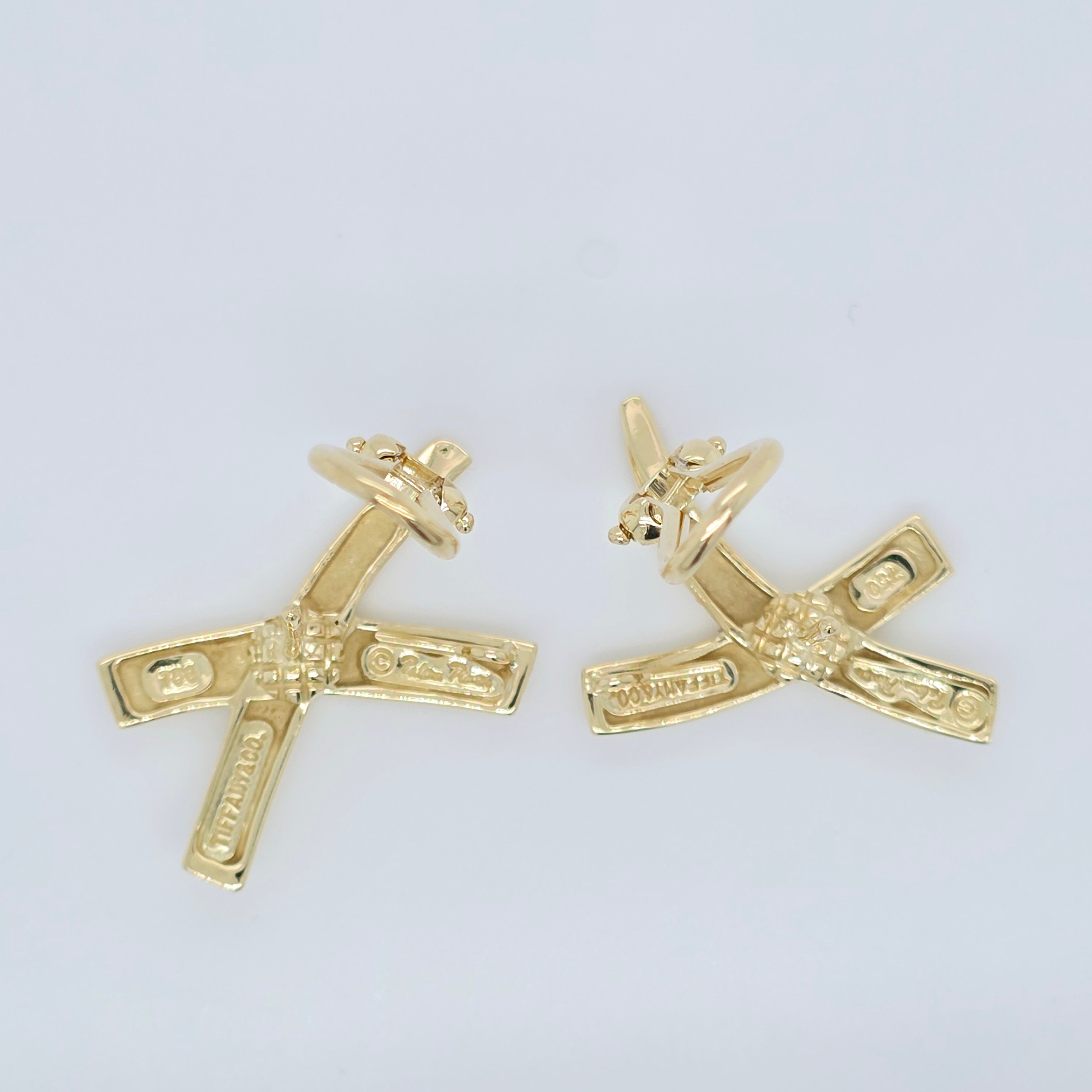 Tiffany & Co. Paloma Picasso Vintage Graffiti Earrings, Large, 18ct Yellow Gold