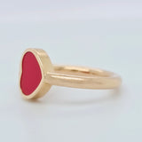 Chopard Happy Hearts Ring, Heart Shape Ring, Red stone, 18ct Rose Gold, Papers