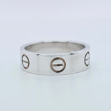 Cartier Love Ring, Classic Model, 5.5 mm, 18ct White Gold, Size 52, Box & Papers
