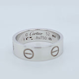 Cartier Love Ring, Classic Model, 5.5 mm, 18ct White Gold, Size 52, Box & Papers