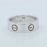 Cartier Love Ring, Classic Model, 5.5 mm, 18ct White Gold, Size 52, Box & Papers