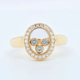 Chopard Happy Diamonds Ring, 18ct Yellow Gold, Size 50 (K), Papers