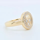 Chopard Happy Diamonds Ring, 18ct Yellow Gold, Size 50 (K), Papers