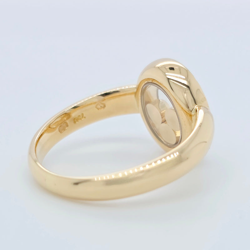 Chopard Happy Diamonds Ring, 18ct Yellow Gold, Size 50 (K), Papers