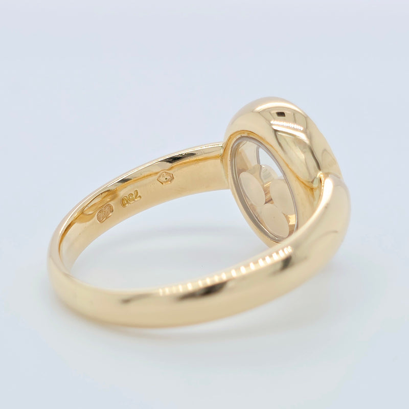 Chopard Happy Diamonds Ring, 18ct Yellow Gold, Size 50 (K), Papers