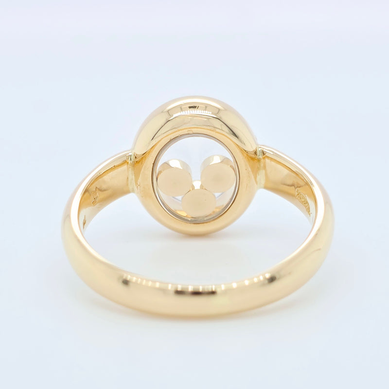 Chopard Happy Diamonds Ring, 18ct Yellow Gold, Size 50 (K), Papers
