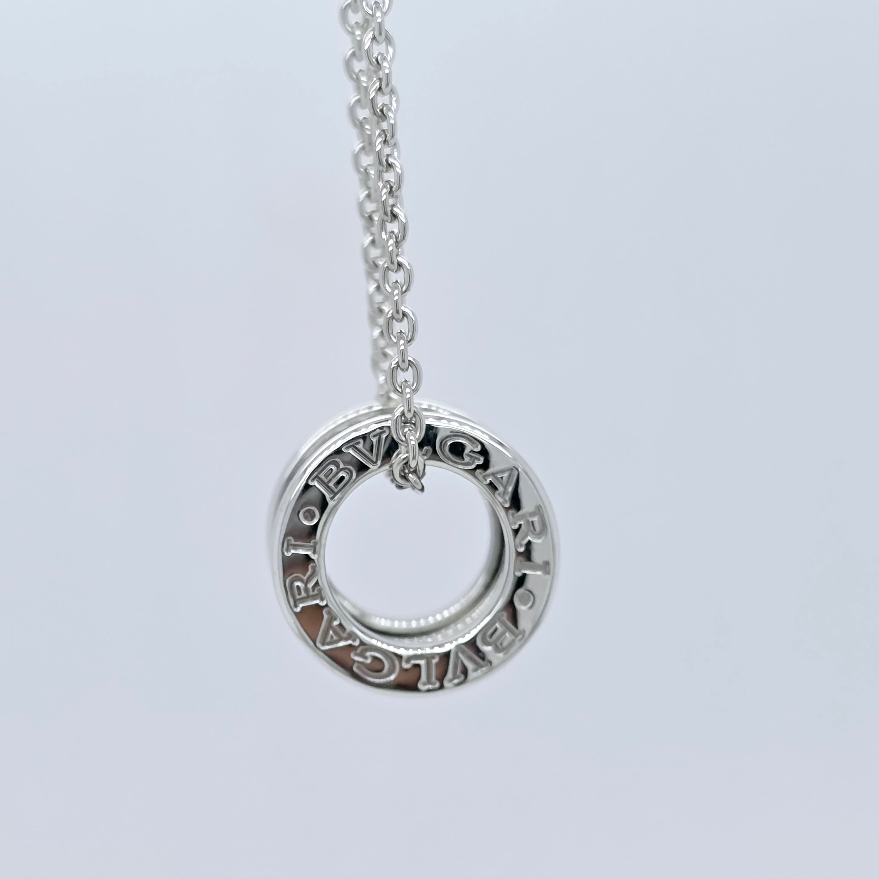 Bvlgari B.zero1 Necklace with Small Pendant, 18k White Gold, 16 Inches
