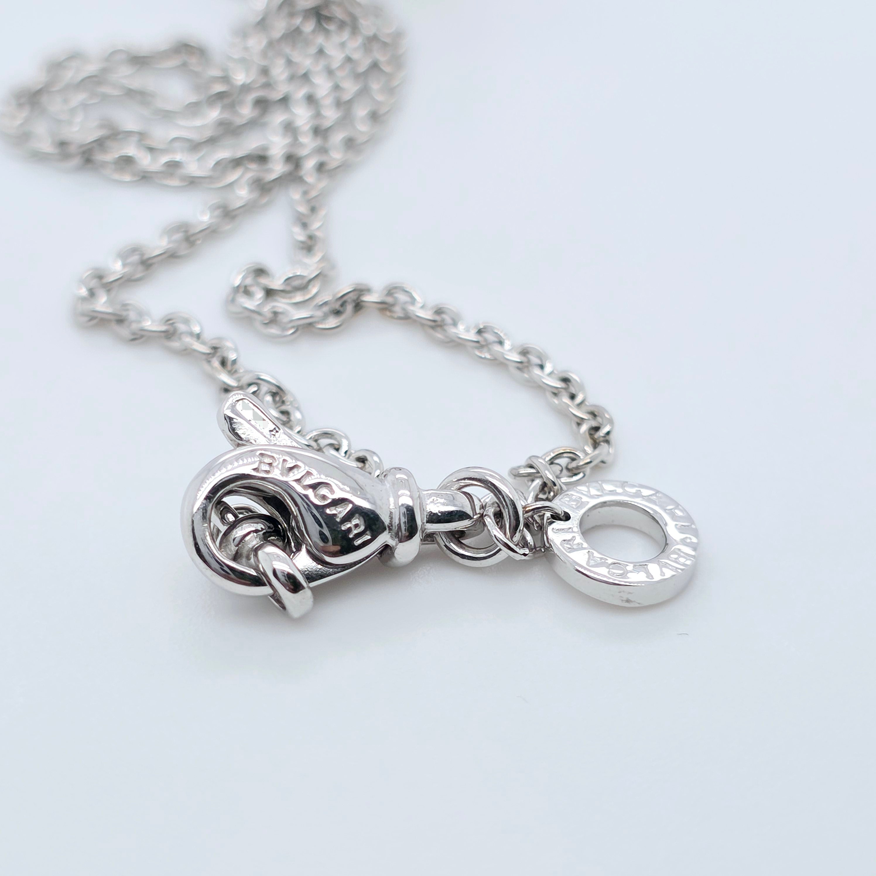 Bvlgari B.zero1 Necklace with Small Pendant, 18k White Gold, 16 Inches