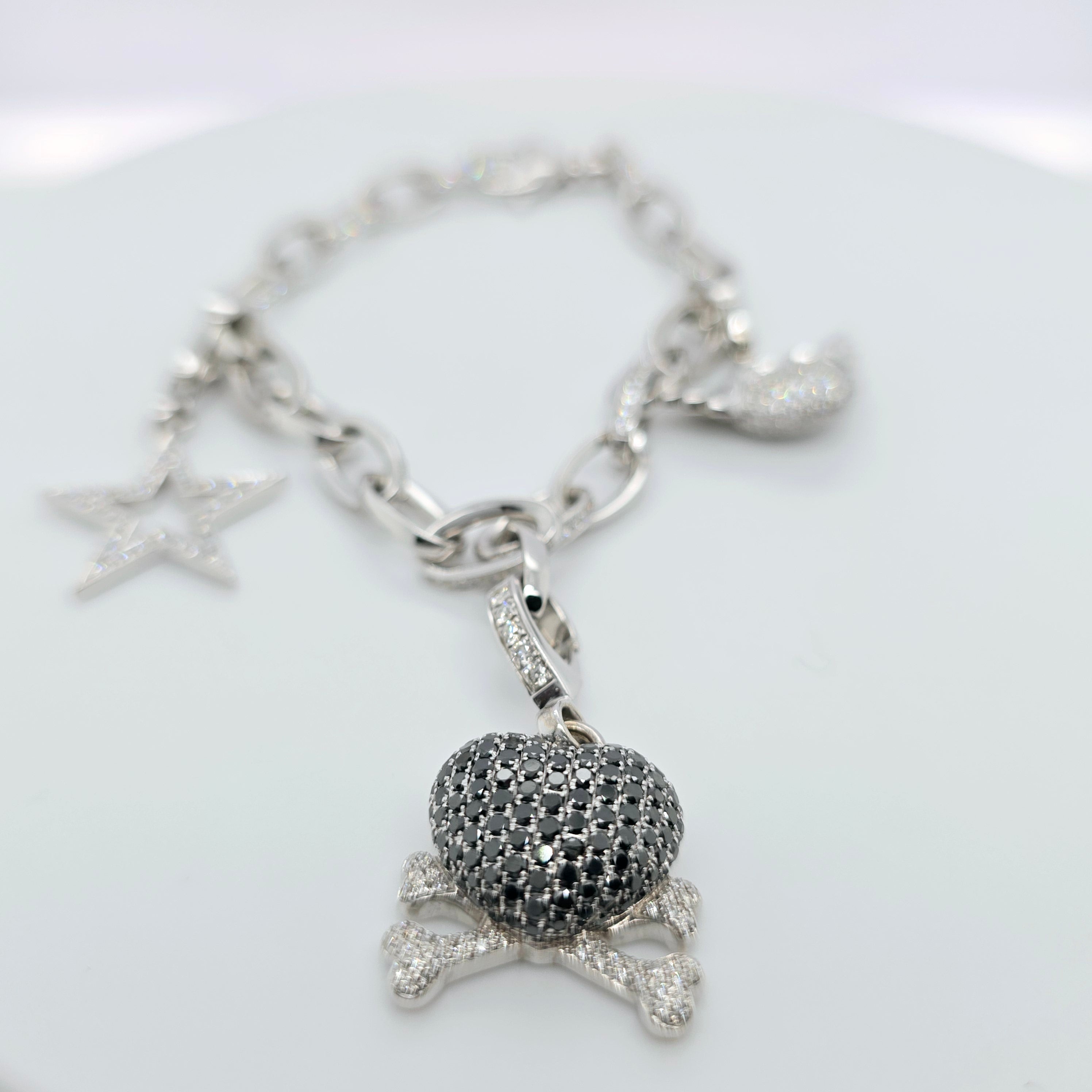 Pre-Owned Theo Fennell Diamond Charm Bracelet | 18K Gold, 3 Charms
