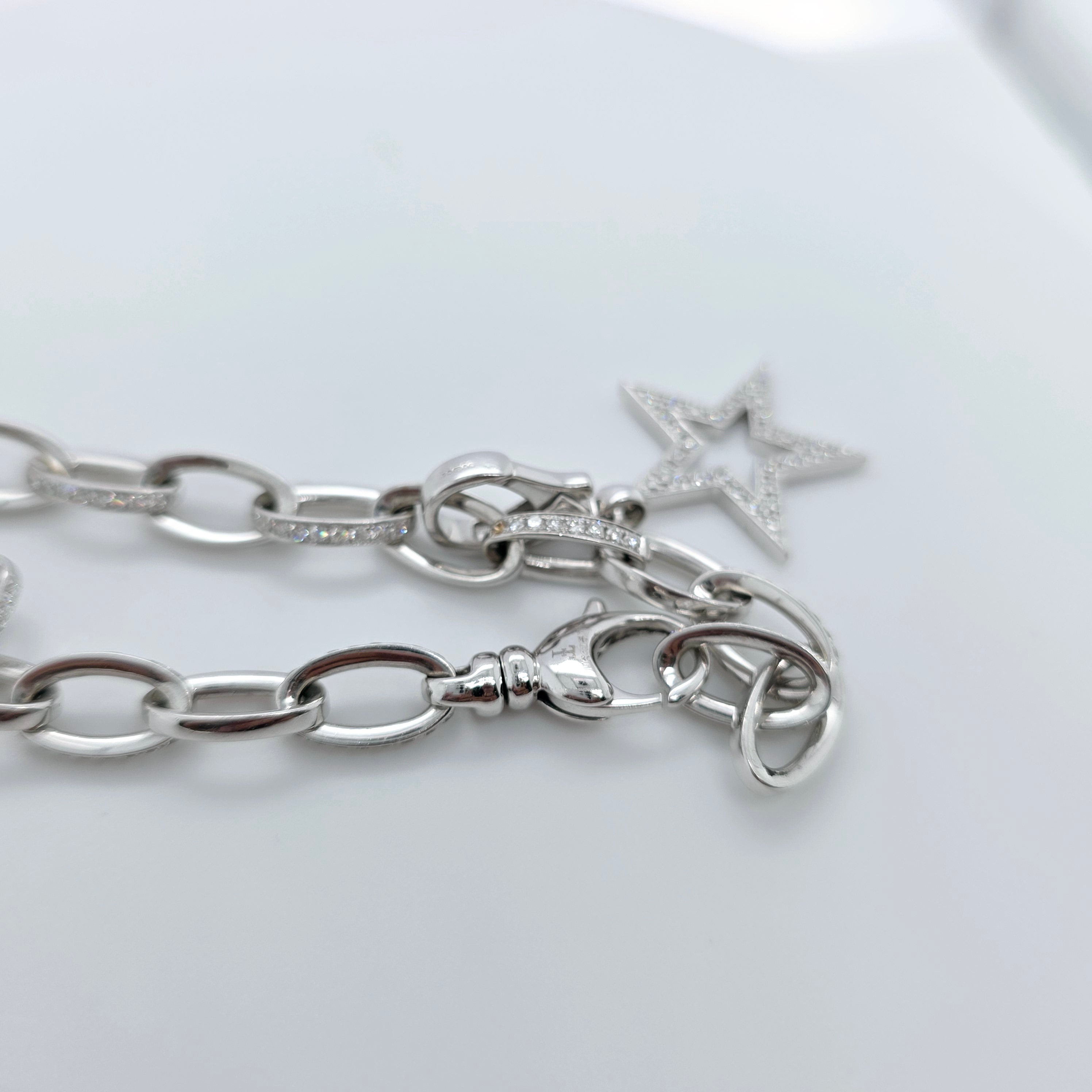 Pre-Owned Theo Fennell Diamond Charm Bracelet | 18K Gold, 3 Charms