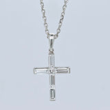 Boucheron Diamond Cross Necklace, 18ct White Gold