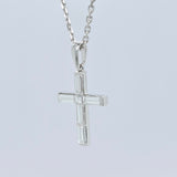 Boucheron Diamond Cross Necklace, 18ct White Gold