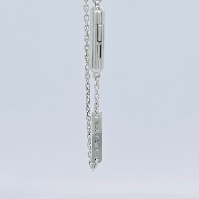 Boucheron Diamond Cross Necklace, 18ct White Gold