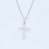 Boucheron Diamond Cross Necklace, 18ct White Gold