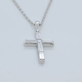 Boucheron Diamond Cross Necklace, 18ct White Gold