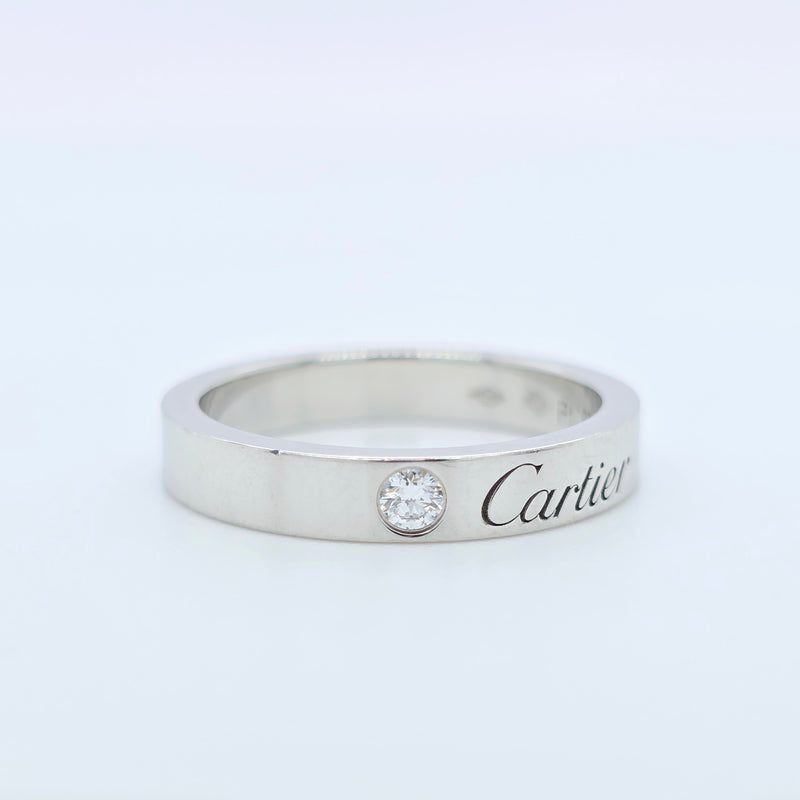 Pre-Owned | Cartier C de Cartier Wedding Ring, Platinum & Diamond