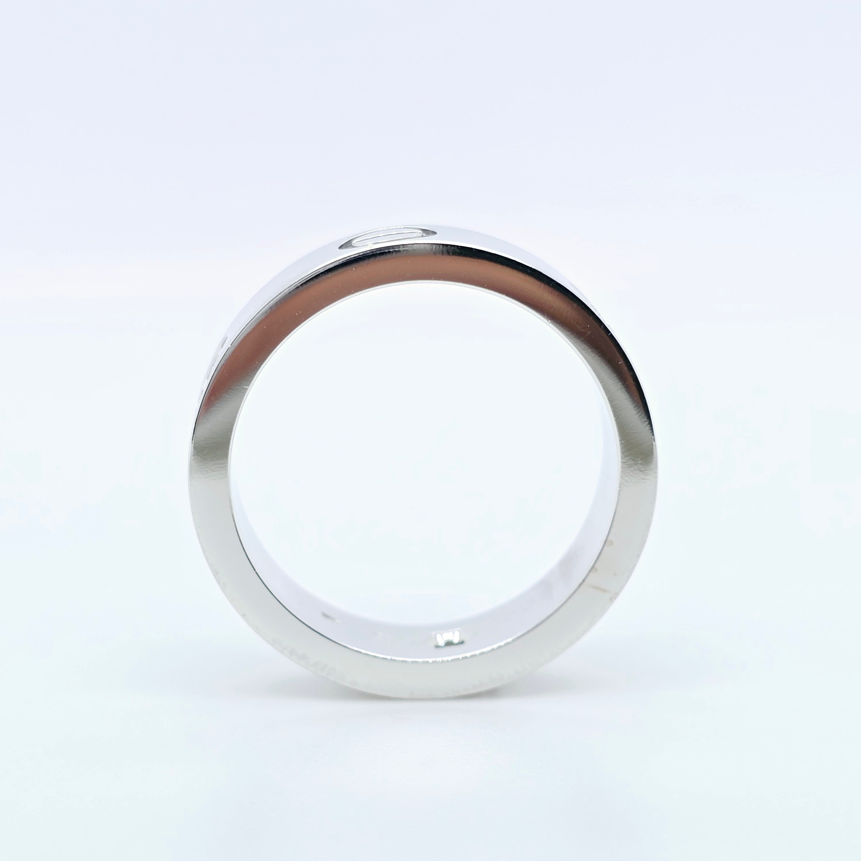 Cartier Love Ring, Classic model, 3 Diamonds, 18ct White Gold, Size 51