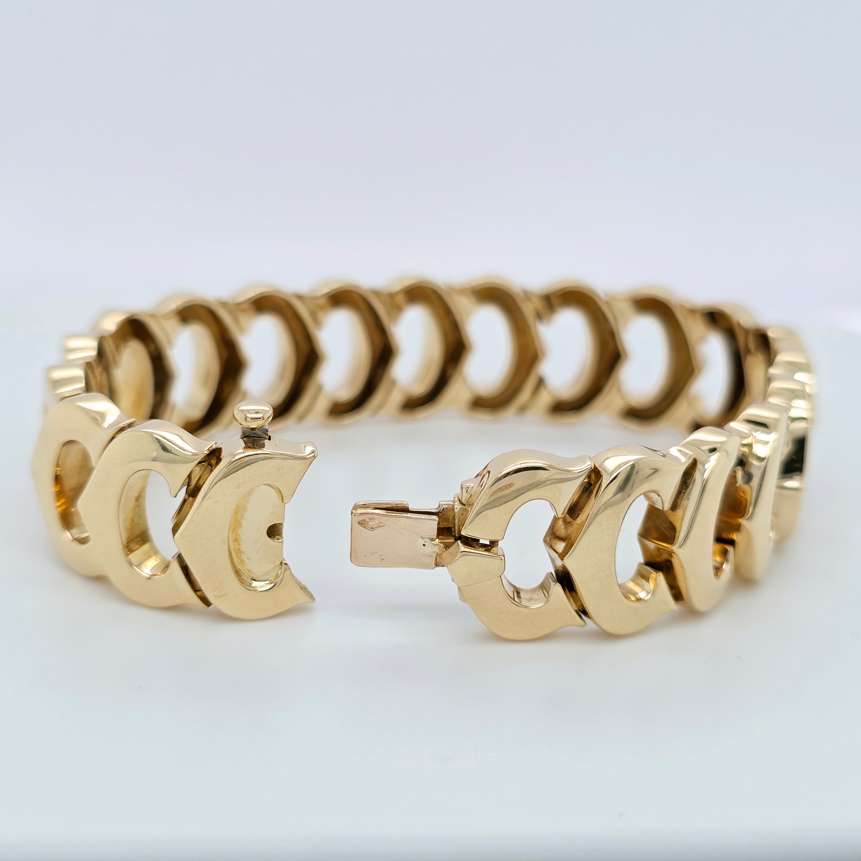 Pre-Owned Vintage Cartier C de Cartier Bracelet | 18K Yellow Gold