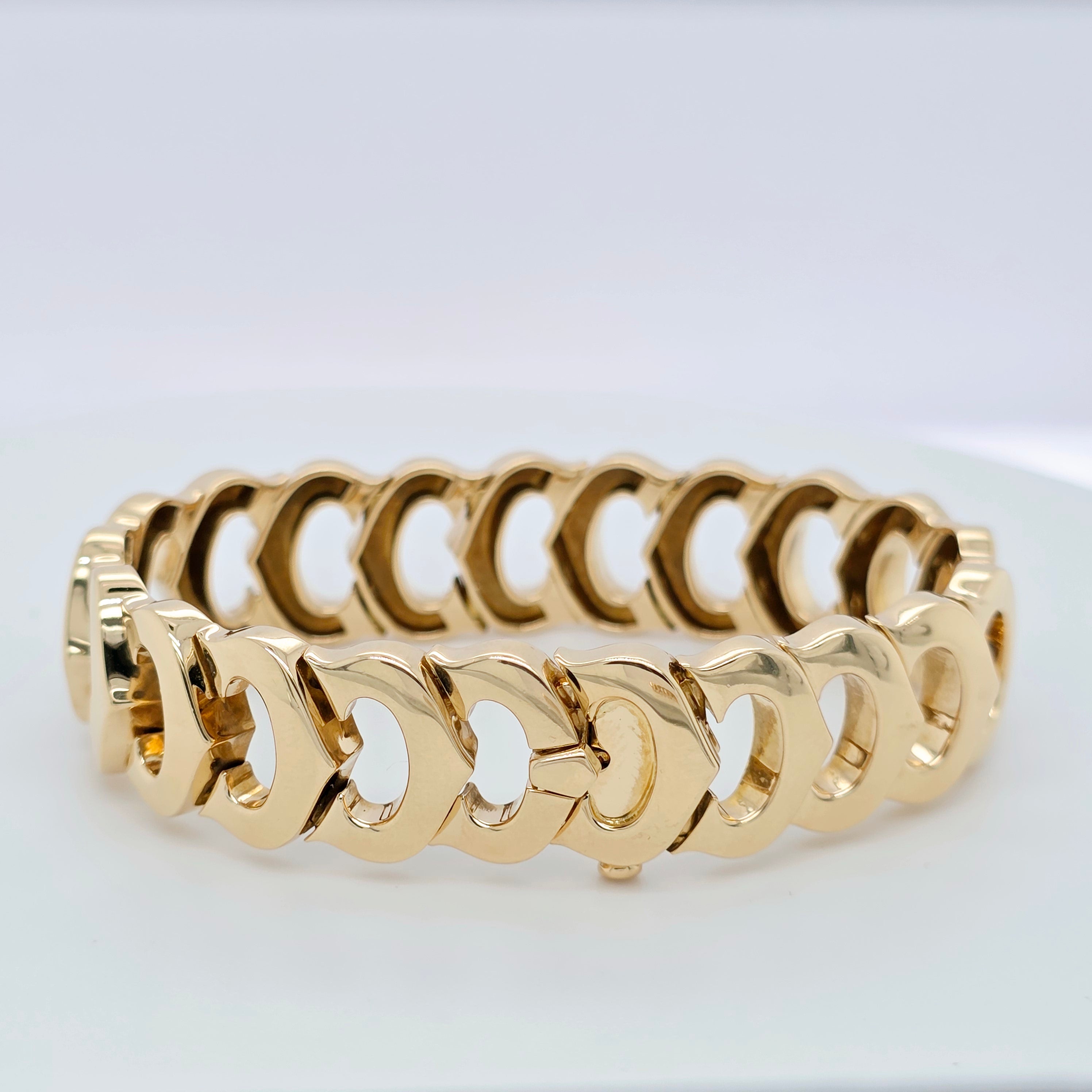 Pre-Owned Vintage Cartier C de Cartier Bracelet | 18K Yellow Gold