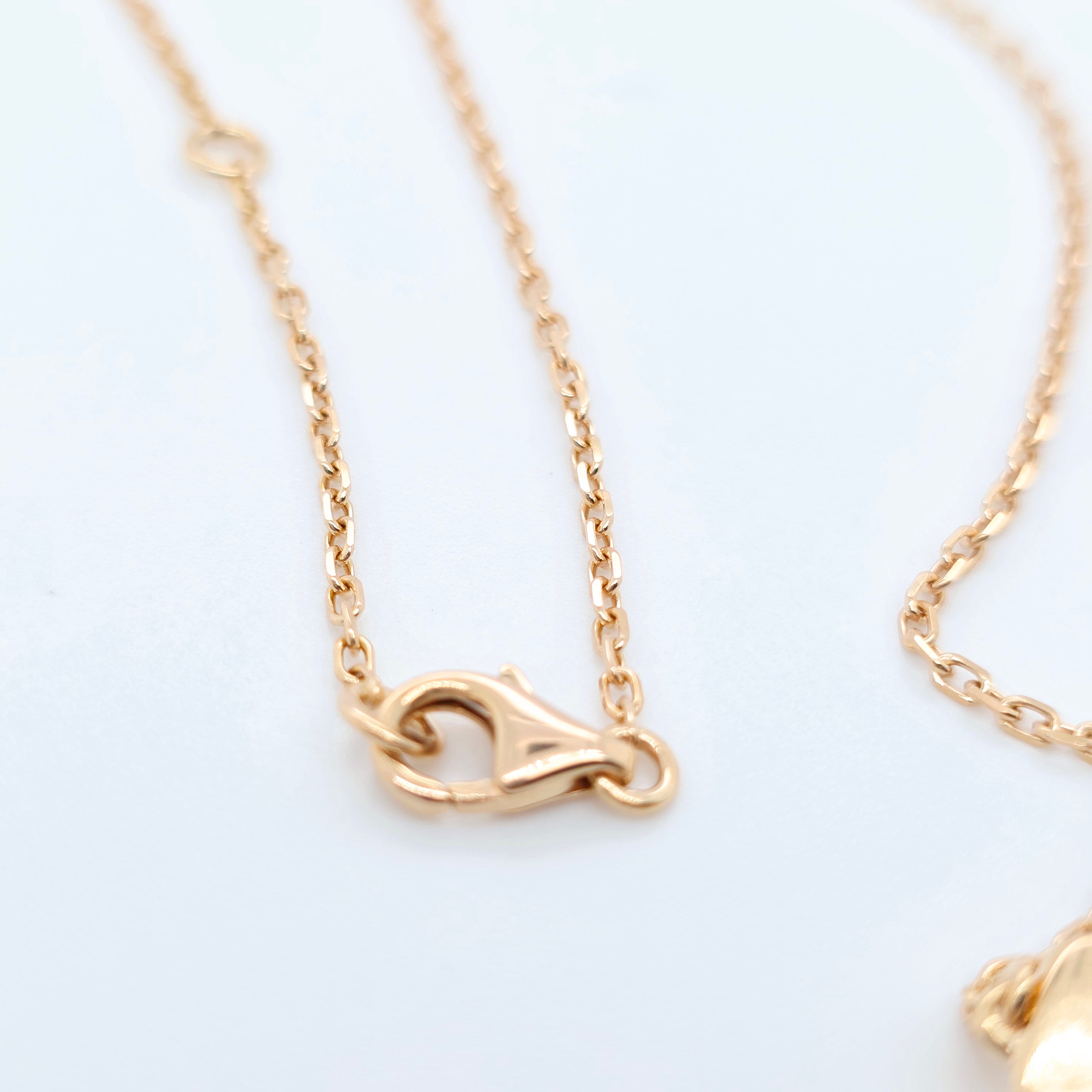 Cartier Caresse d'Orchidées par necklace, 18ct Yellow Gold, Adjustable chain