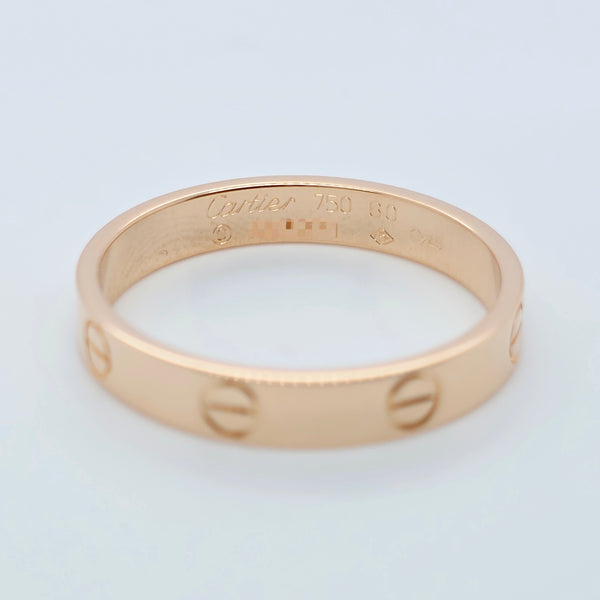 Cartier Love Ring, Classic Model, 3.5 mm, 18ct Rose Gold, Size 60, Box & Papers