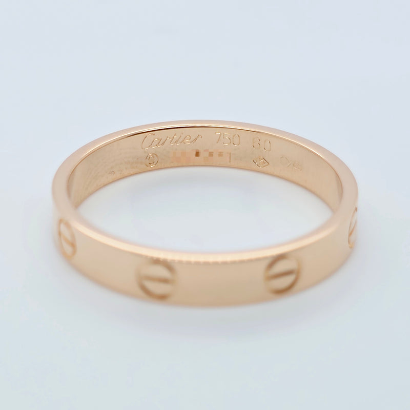 Cartier Love Ring, Classic Model, 3.5 mm, 18ct Rose Gold, Size 60, Box & Papers