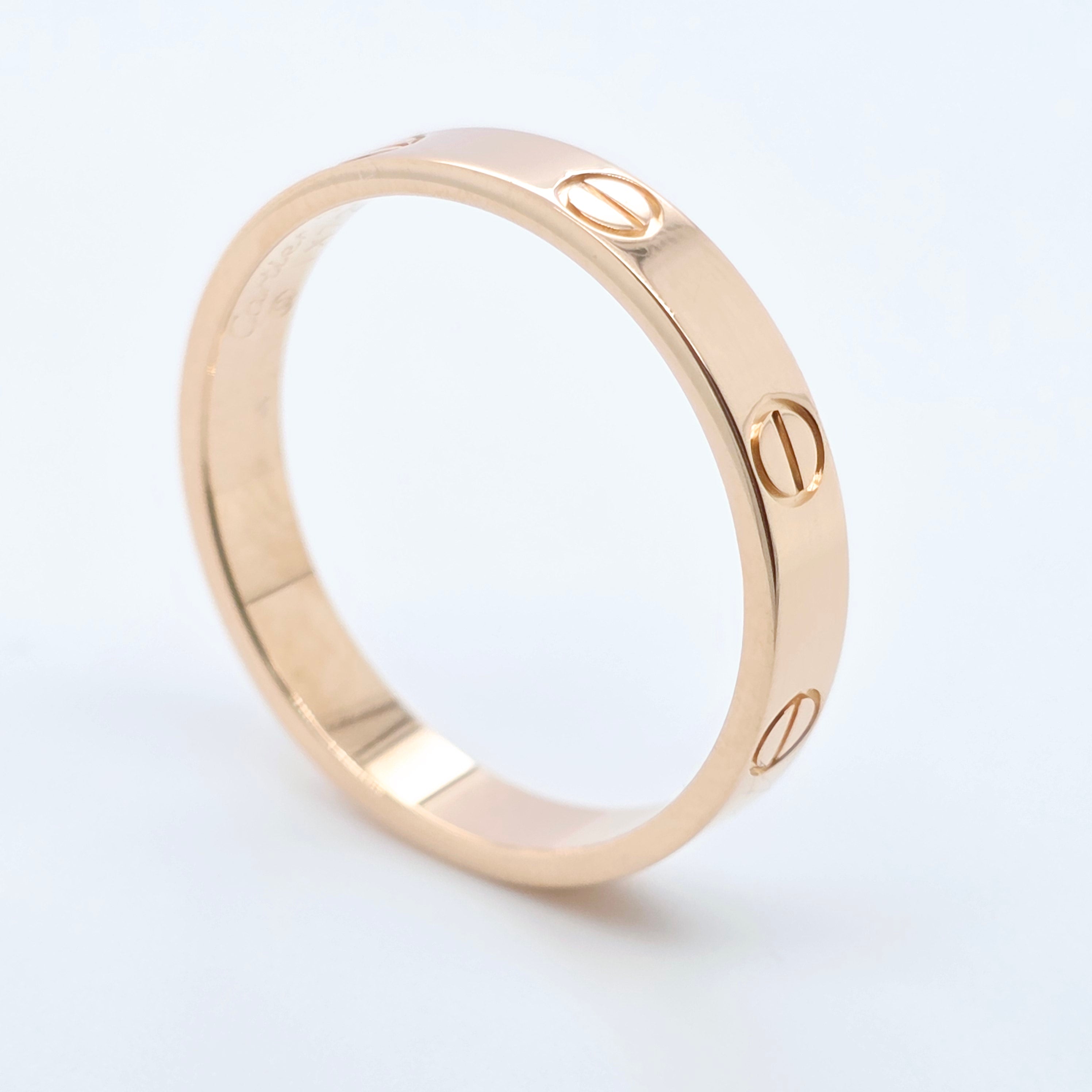 Cartier Love Ring, Classic Model, 3.5 mm, 18ct Rose Gold, Size 60, Box & Papers