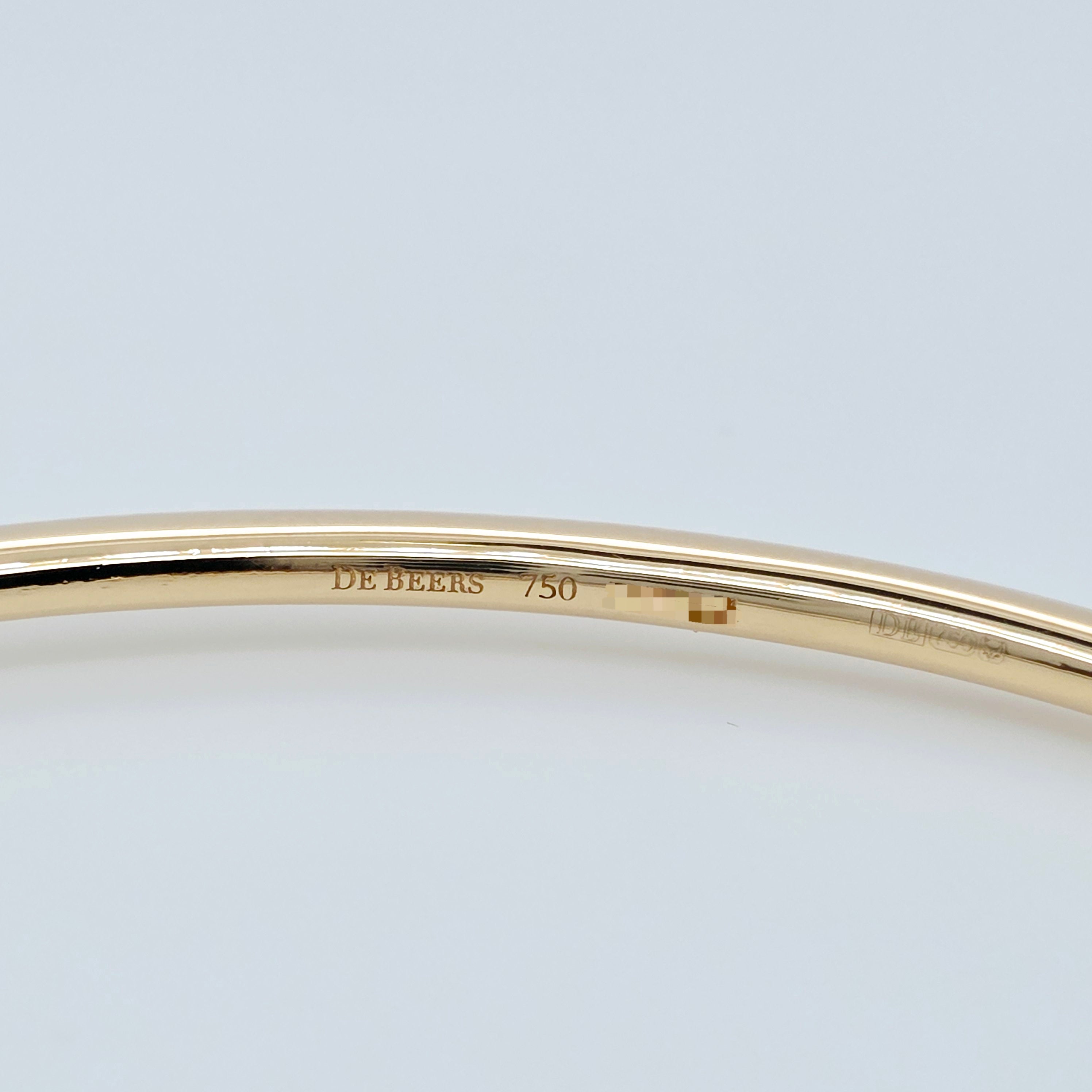 De Beers DB Classic Bangle – 18ct Yellow Gold, 0.64ct, Size 17