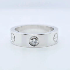Cartier Love Ring – 18ct White Gold, 3 Diamonds, Size 54 Chloe's Jewellers