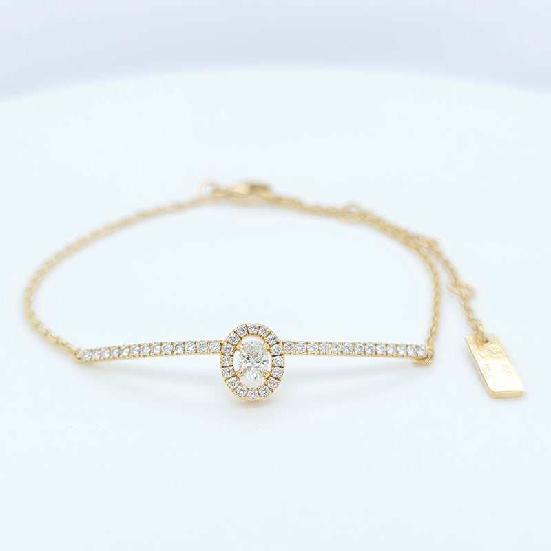 Pre-Owned Messika Glam’Azone Diamond Bracelet – 18K Yellow Gold