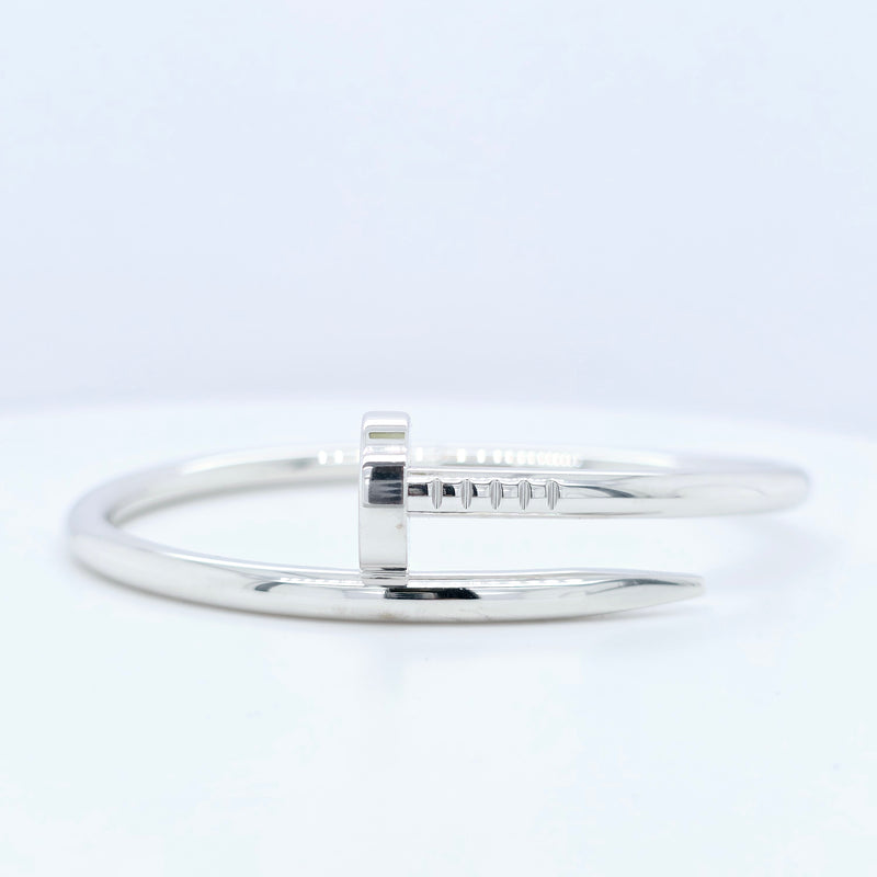 Pre-Owned Cartier Juste Un Clou Bracelet | 18K White Gold, Size 15