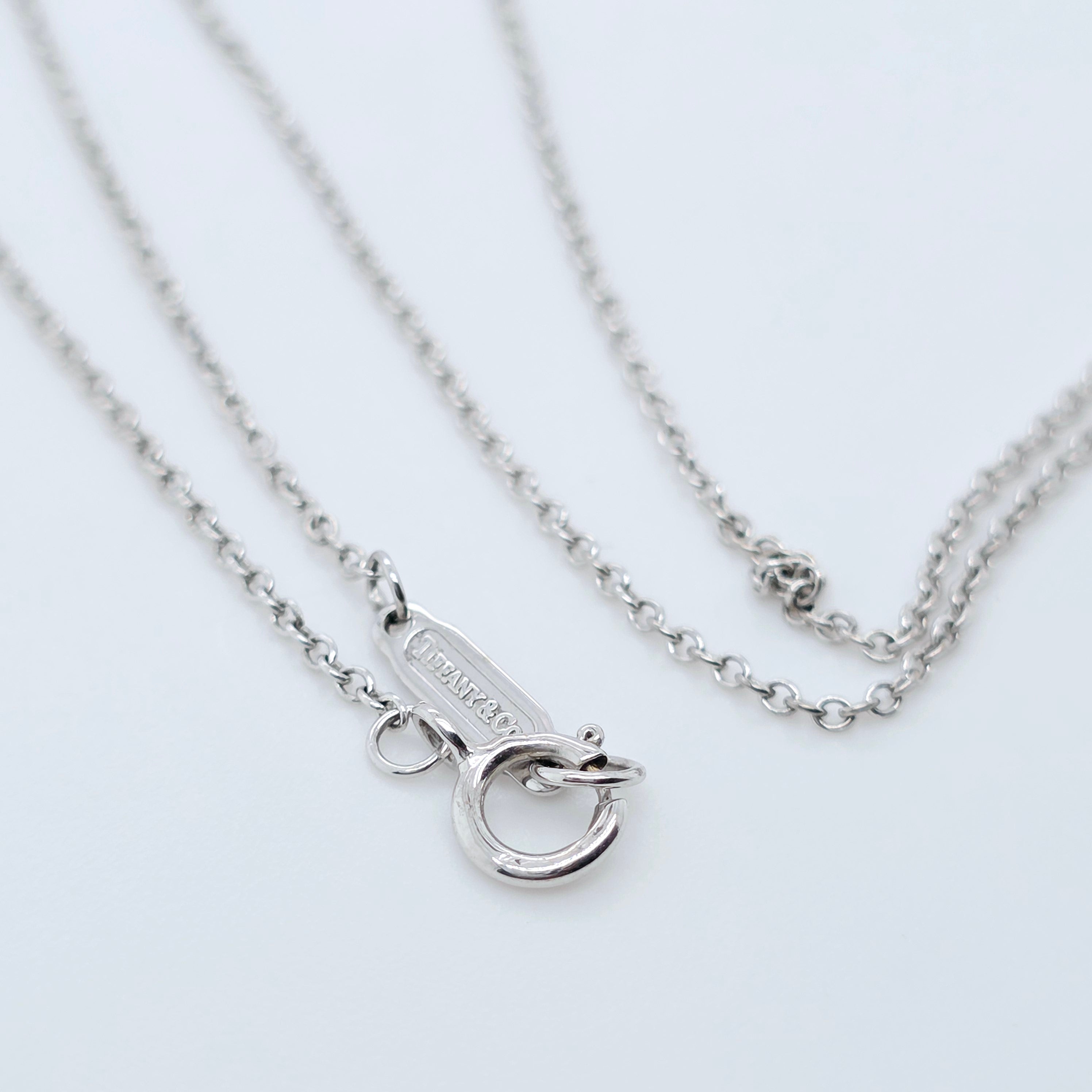 Tiffany & Co. Signature X Pave Diamond Pendant Necklace in 18ct White
