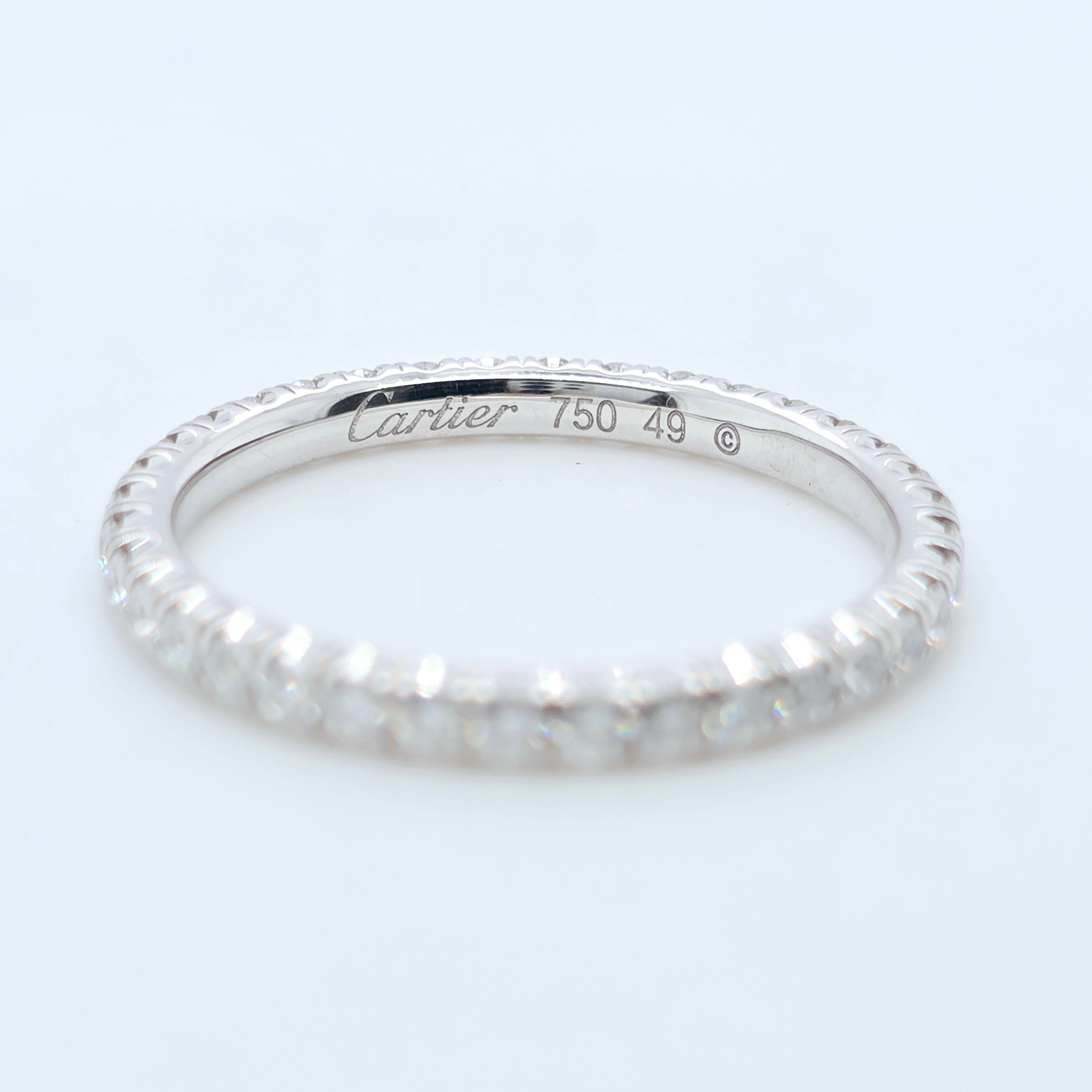 Cartier Etincelle De Cartier Wedding Band, 18ct White Gold, Size 49