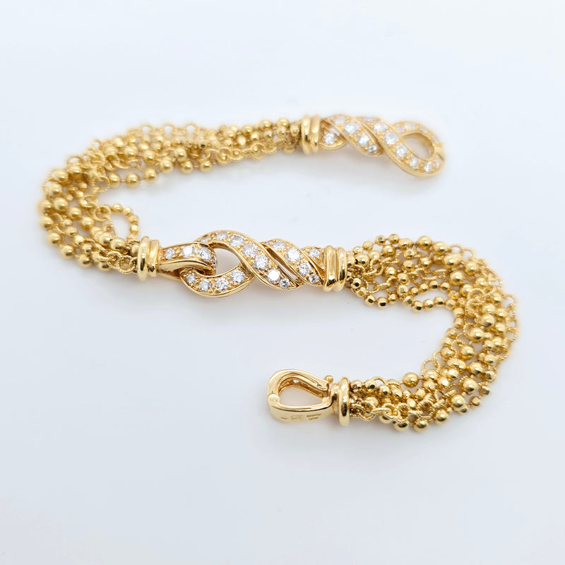 Cartier Antique 18ct Yellow Gold And Diamond Bracelet