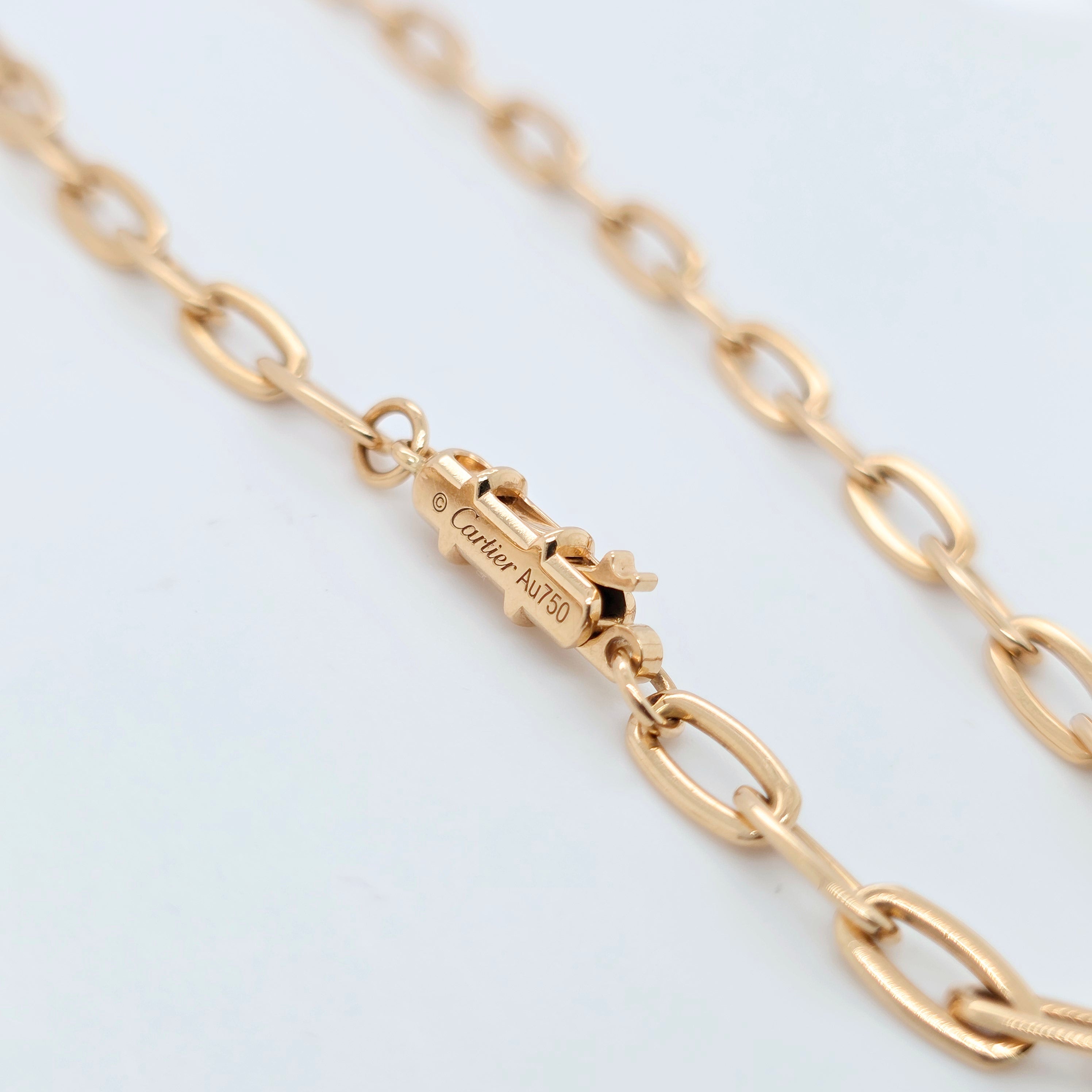 Cartier Juste In Clou Diamond Necklace, Paper Clip Chain, 18ct Rose Gold