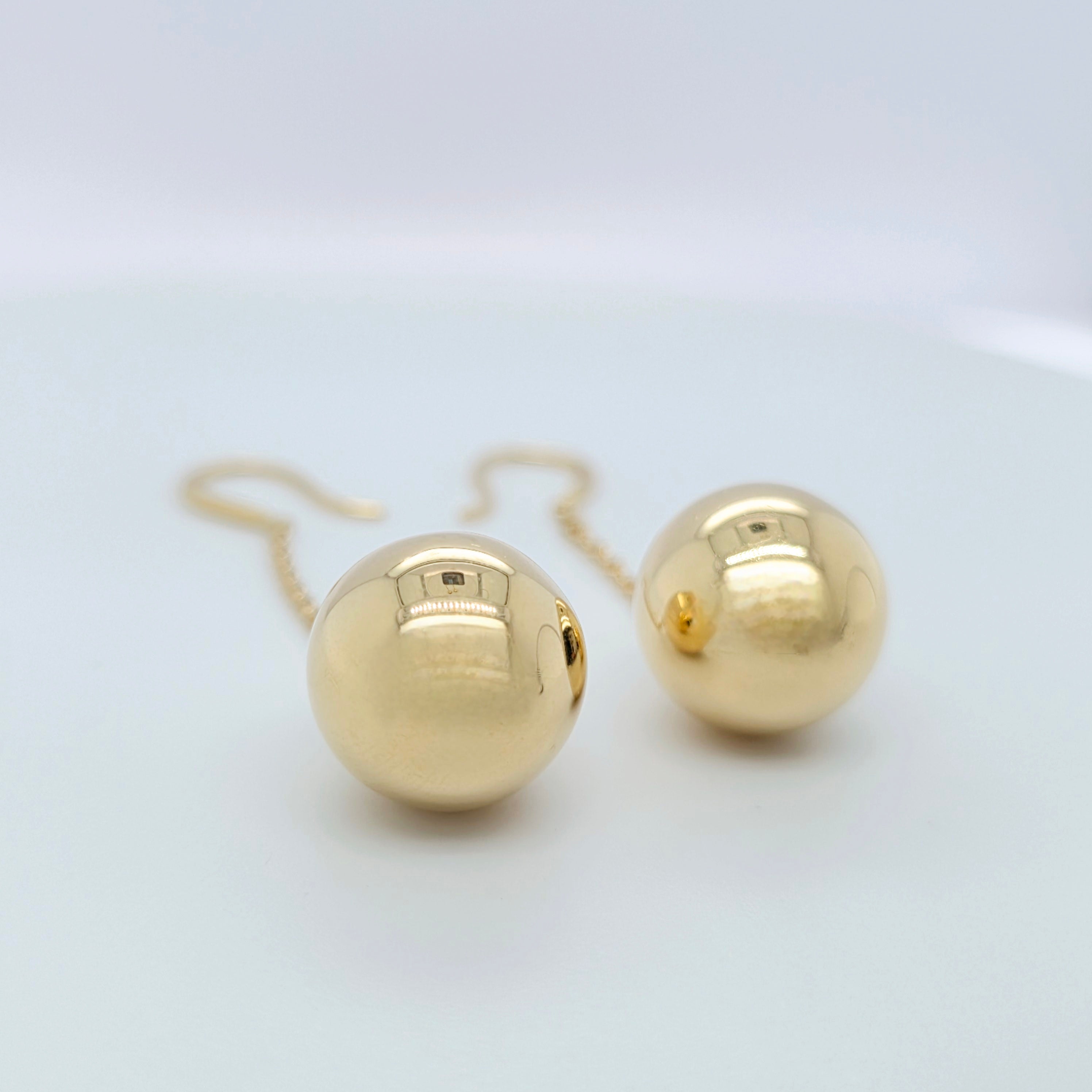 Tiffany & Co. 18ct Yellow Gold Ball Hook Earrings