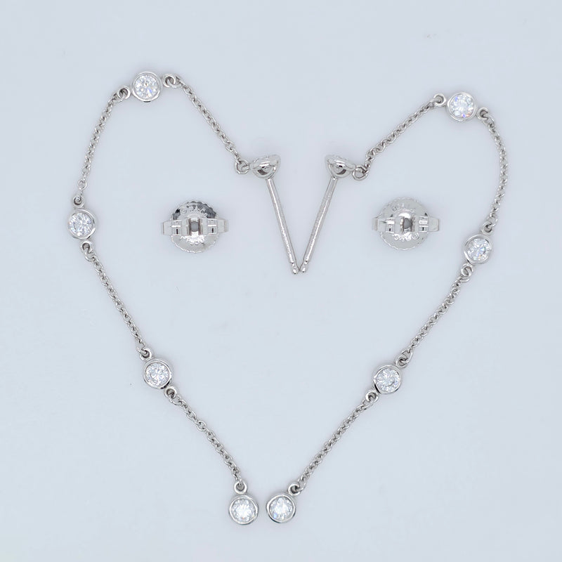 Tiffany & Co. Elsa Peretti Diamond By The Yard Drop Earrings