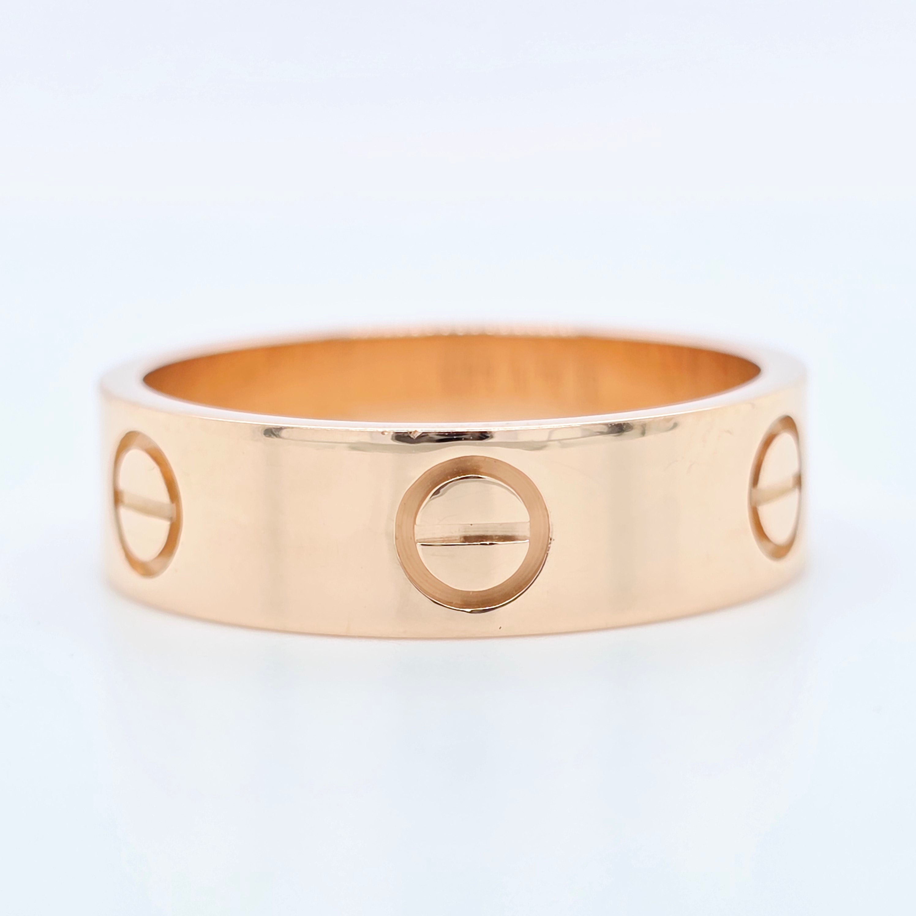 Cartier Love Ring, Classic Model, 18ct Rose Gold, Size 54/ N 1/2
