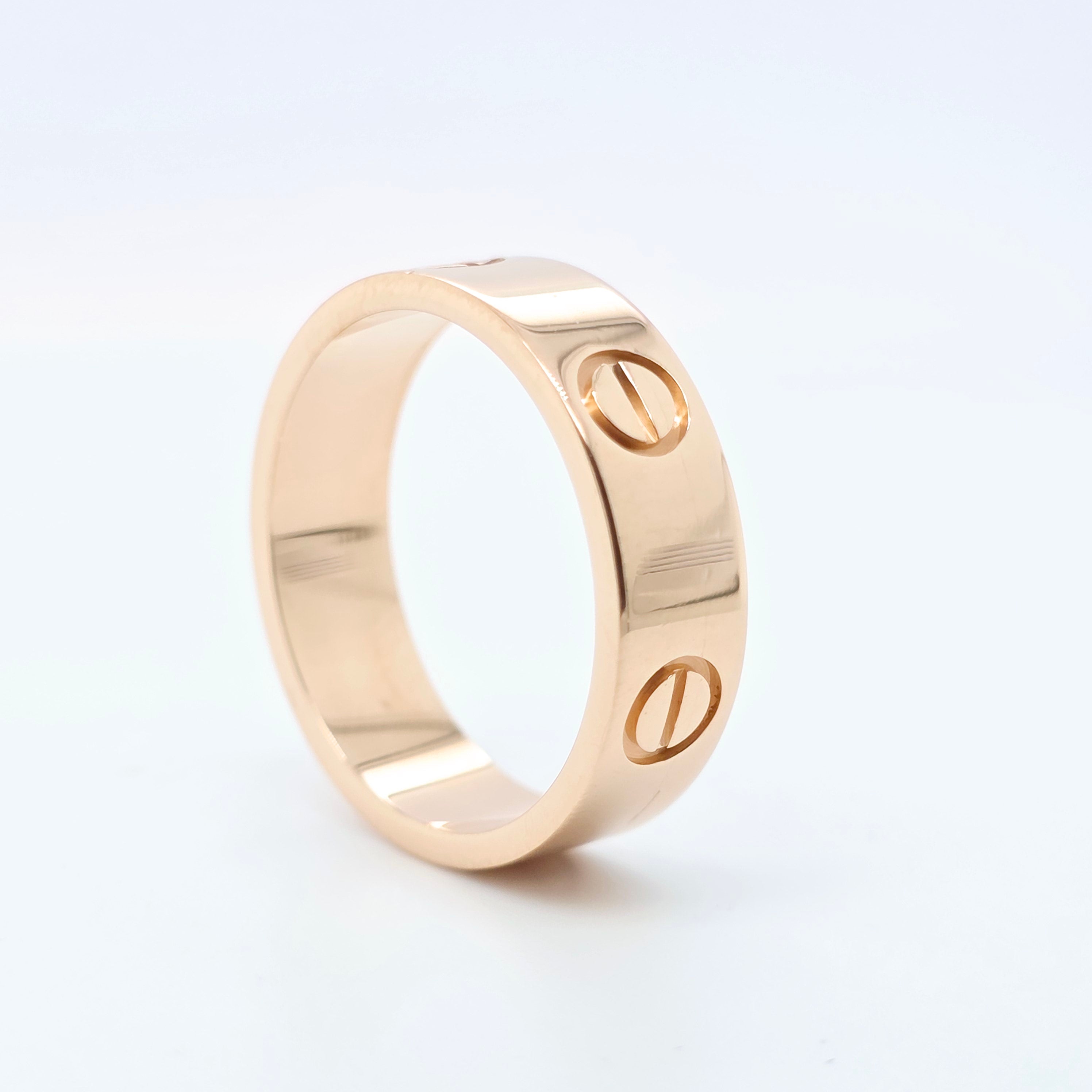 Cartier Love Ring, Classic Model, 18ct Rose Gold, Size 54/ N 1/2