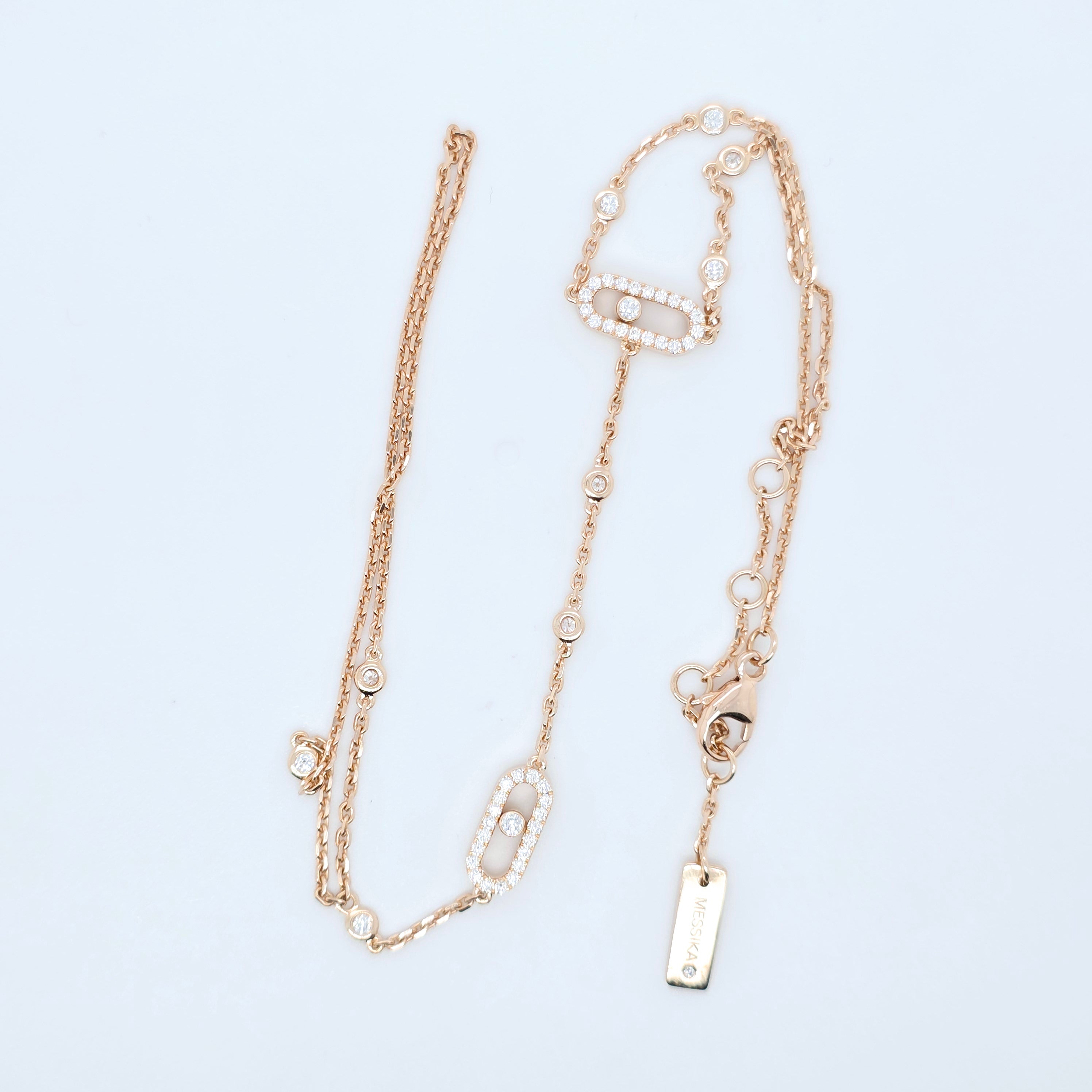 Messika Move Uno Diamond Hand Bracelet, 0.35ct, 18ct Rose Gold, 7 Inches