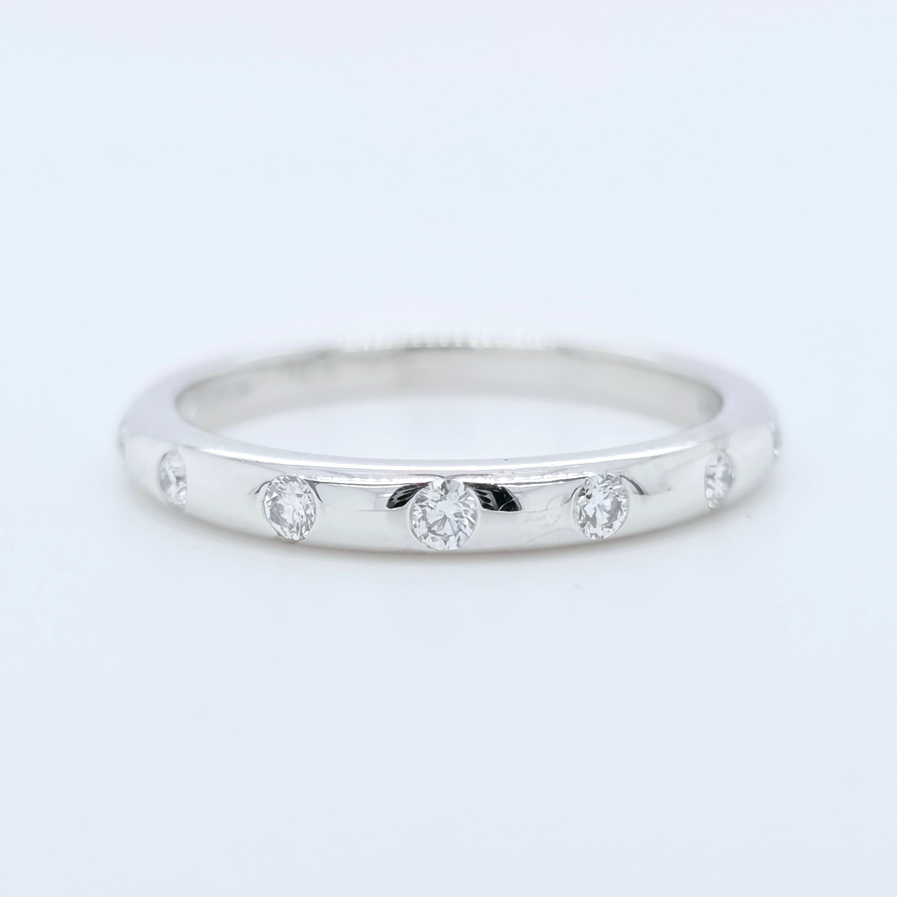 Bvlgari Diamond Band, Platinum, Size H, Come With Certificate Of Authenticity