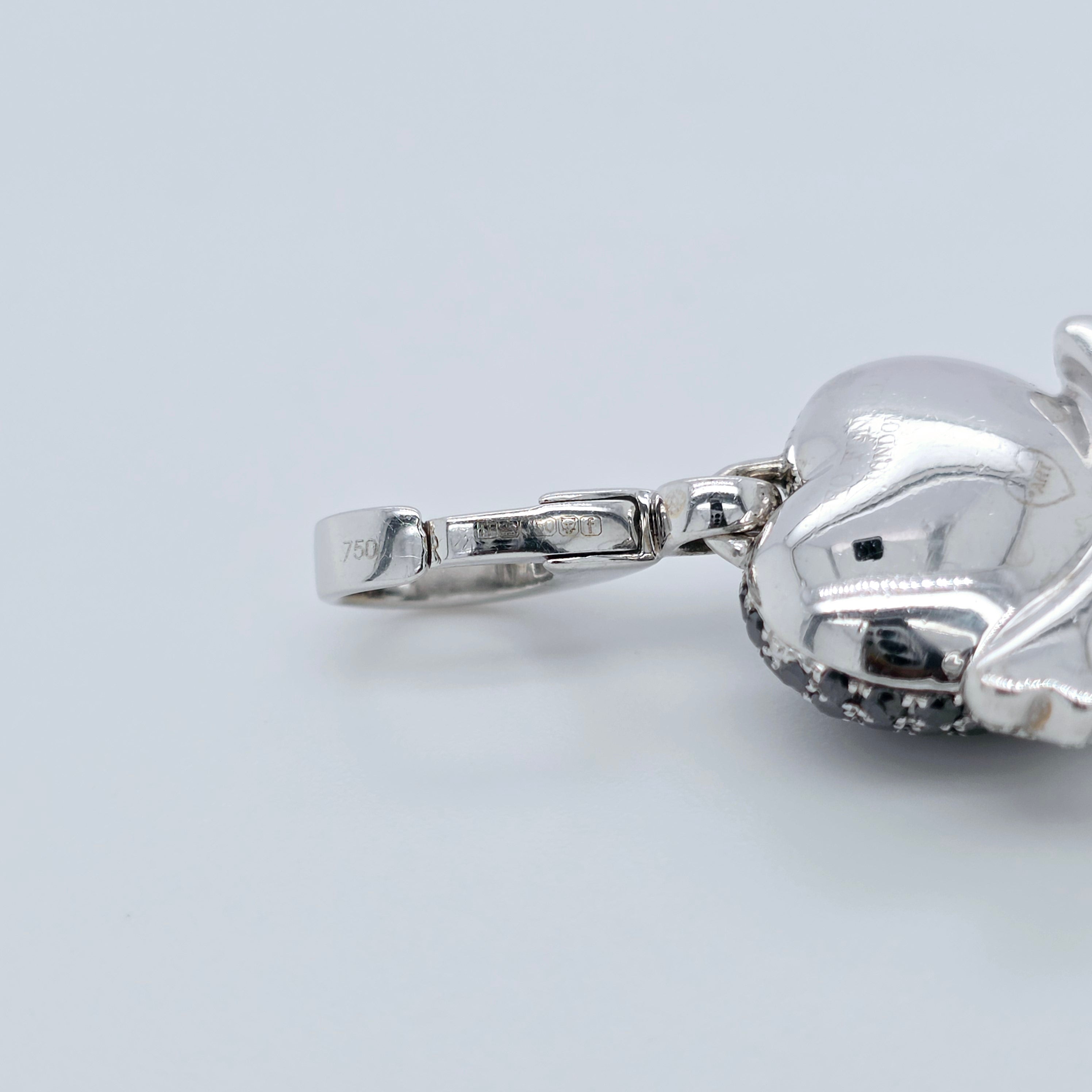 Theo Fennell Heart and Crossbones Diamond Charm, 18ct White Gold