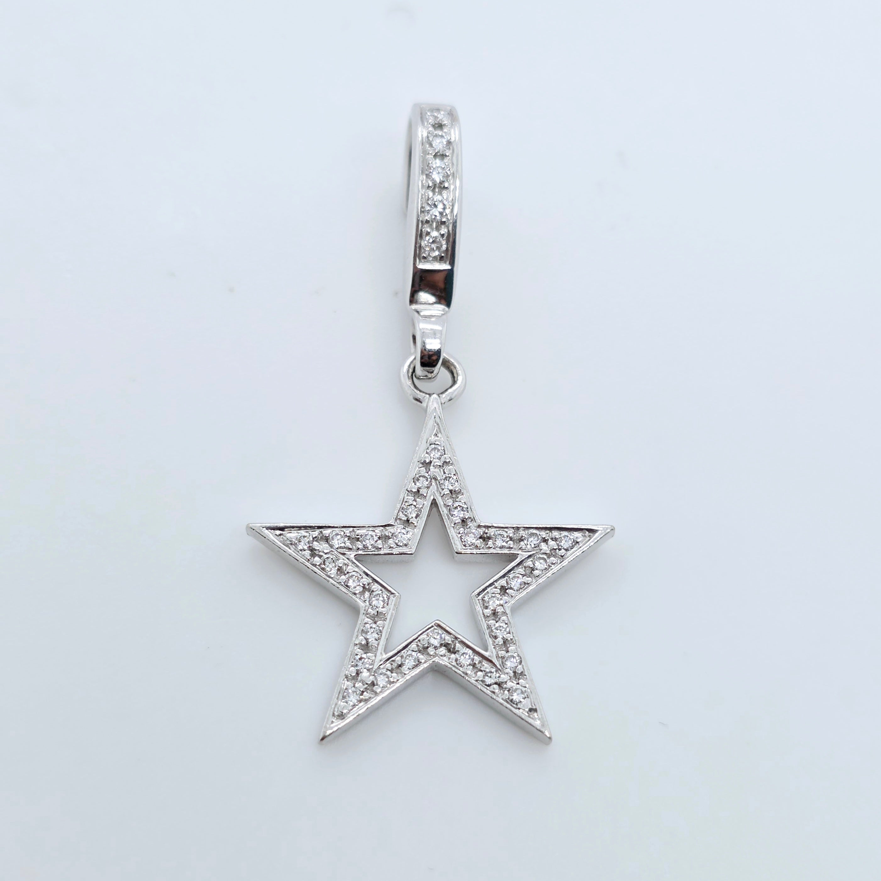 Theo Fennell Diamond Star Charm, 18ct White Gold