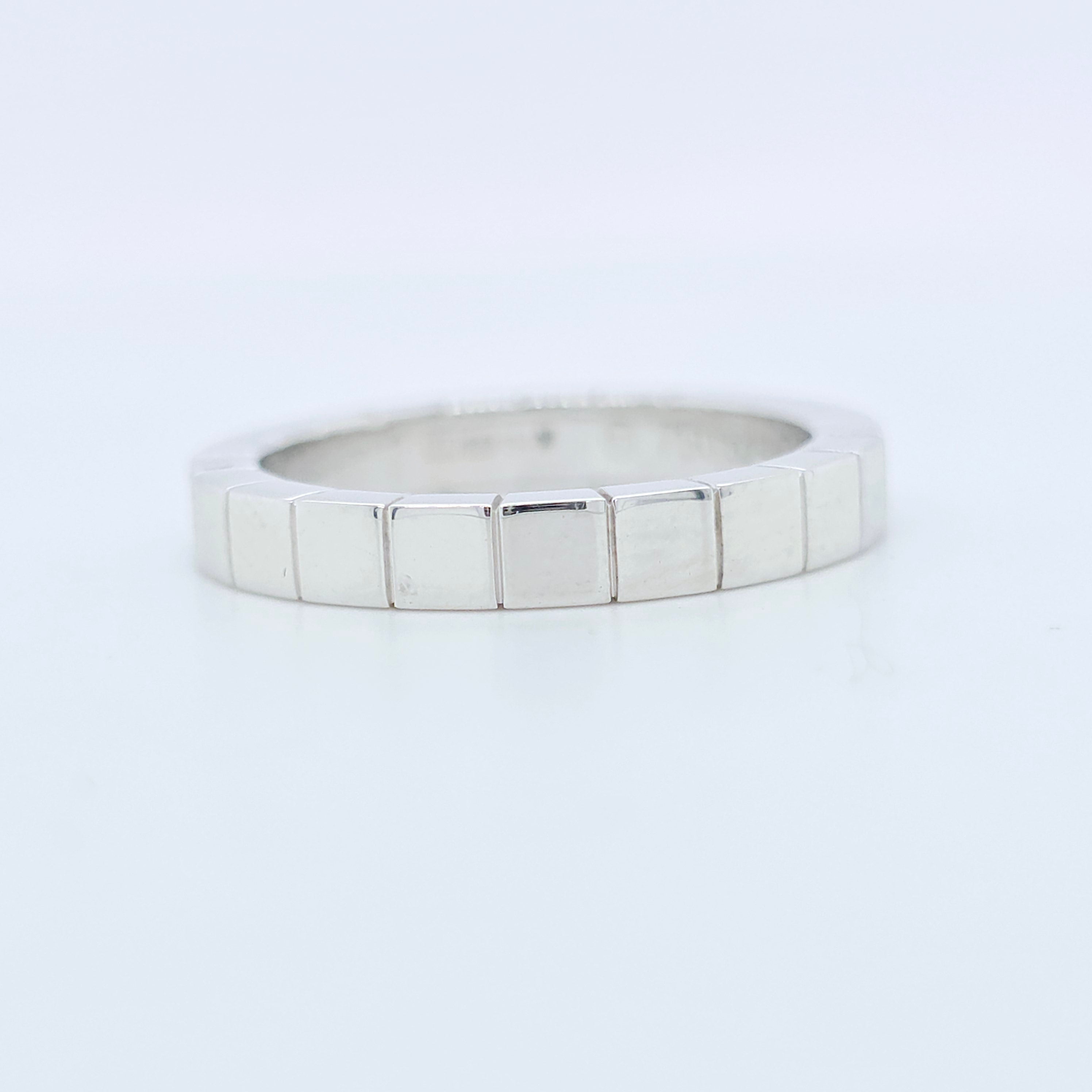 Cartier Lanieres Ring, 18ct White Gold, Size 52 / L 1/2