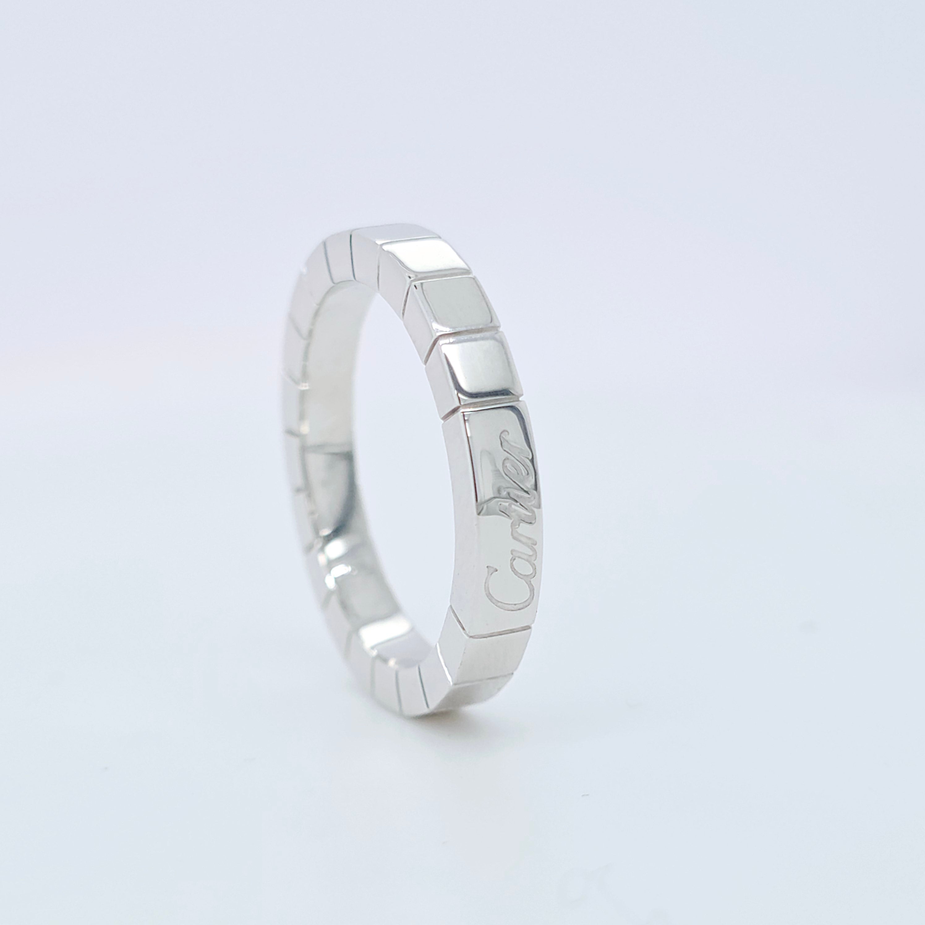Cartier Lanieres Ring, 18ct White Gold, Size 52 / L 1/2