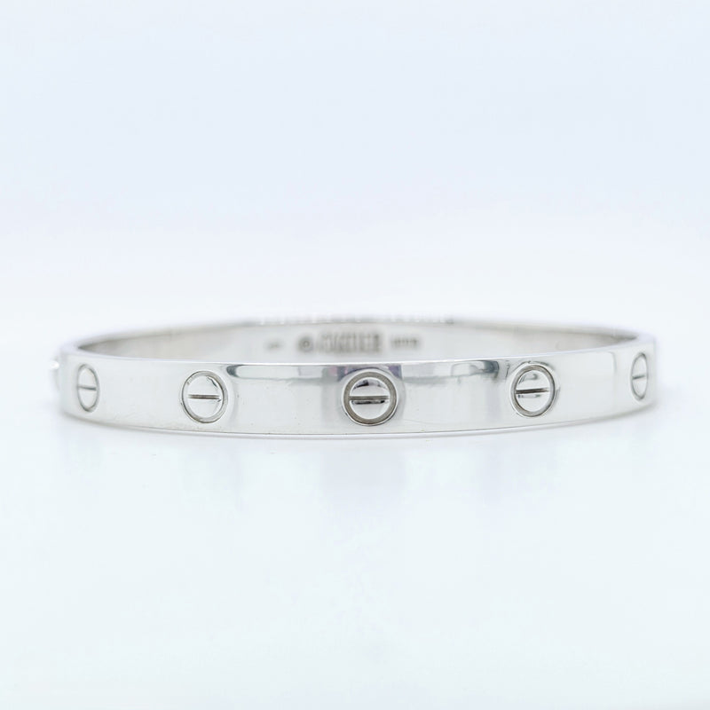 Cartier Love Bracelet, Classic Model, 18ct White Gold, Size 17, Box & 2000 Papers