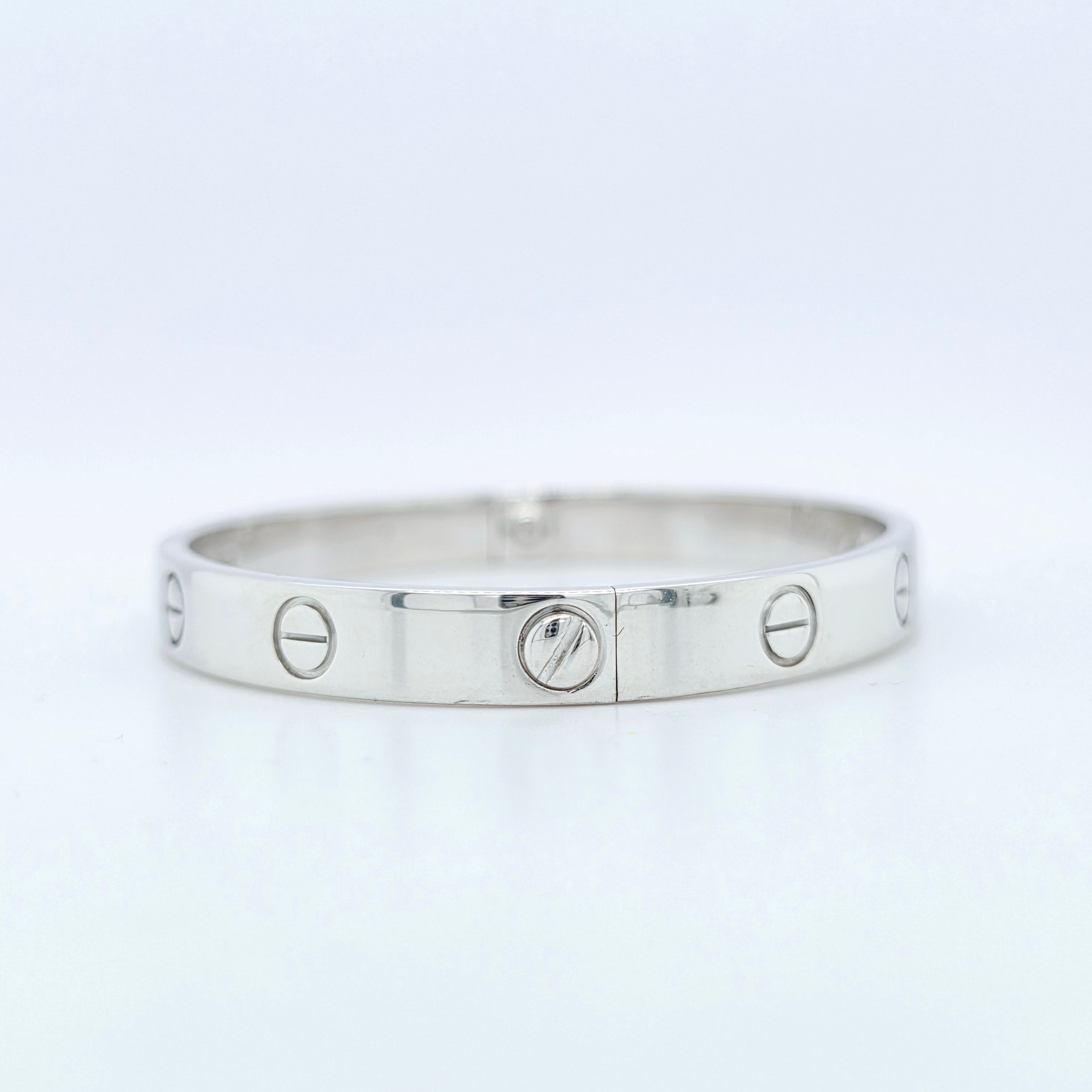 Cartier Love Bracelet, Classic Model, 18ct White Gold, Size 17, Box & 2000 Papers