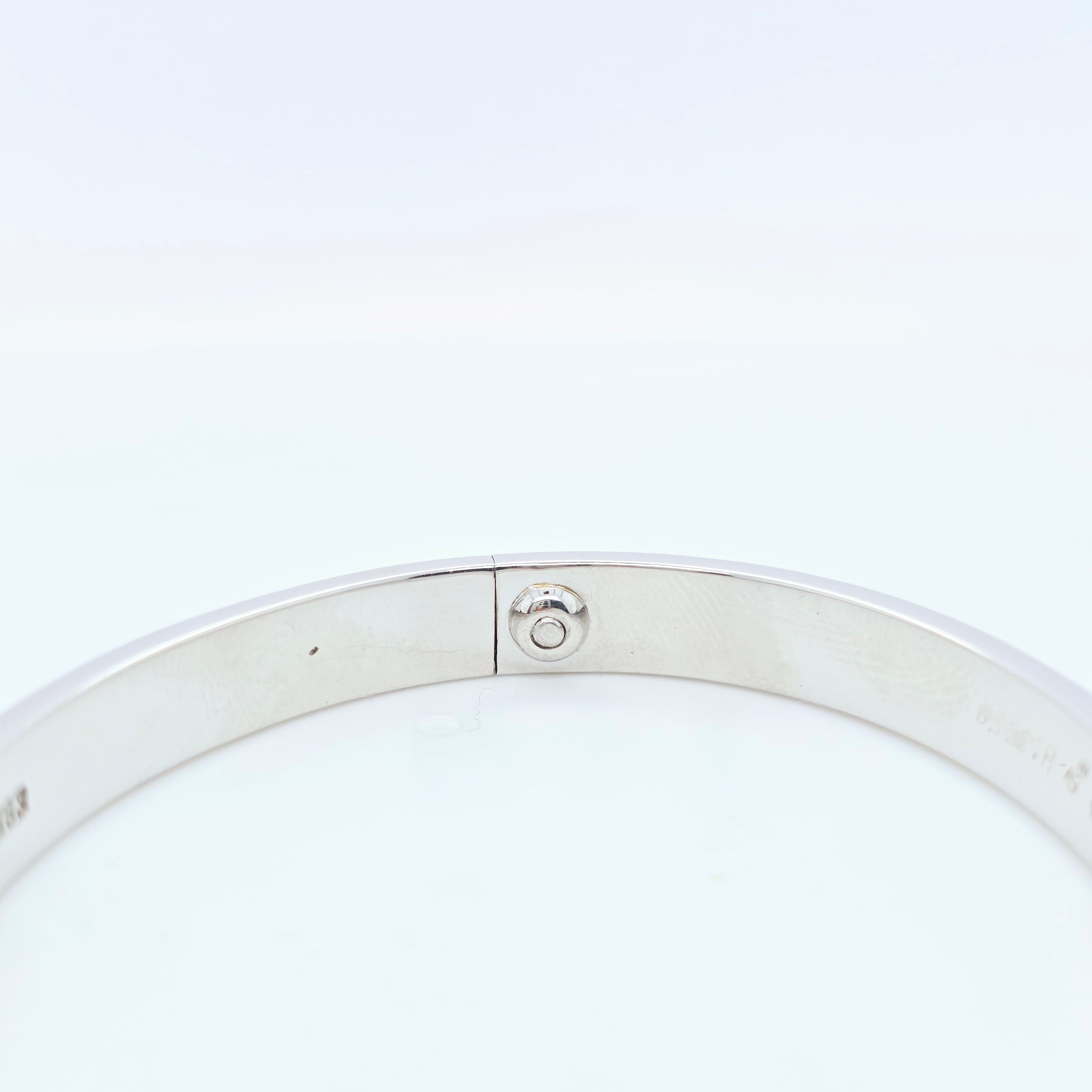Cartier Love Bracelet, Classic Model, 18ct White Gold, Size 17, Box & 2000 Papers